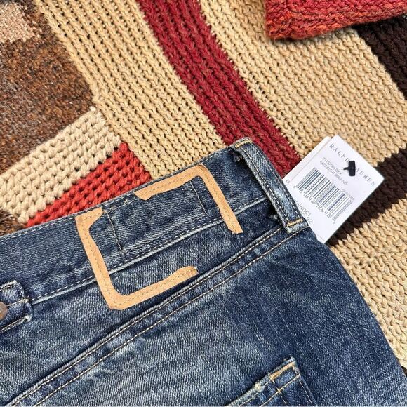 Polo Ralph Lauren Lawrence Repaired Destroyed Denim Mini Skirt - Picture 16 of 16